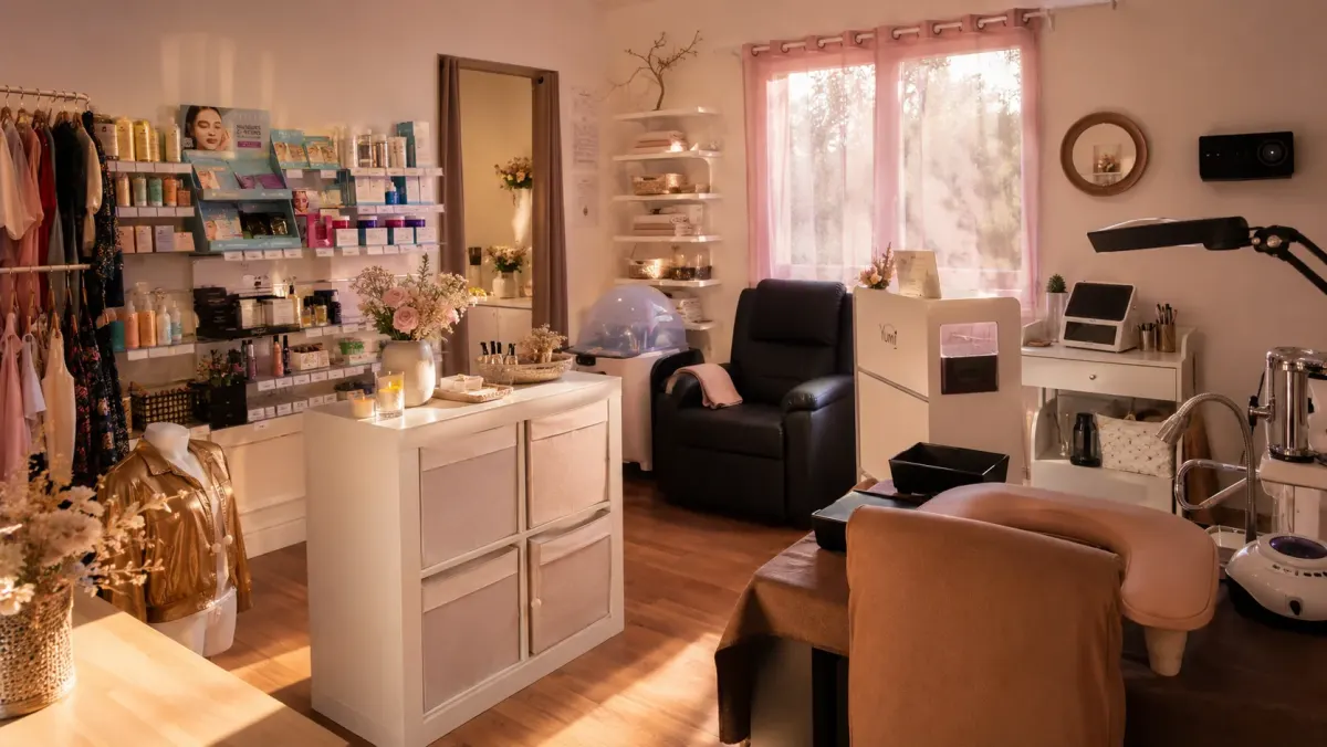 Cabine de soin à l'Institut de Beauté Sandra, au Puech près de Lodève